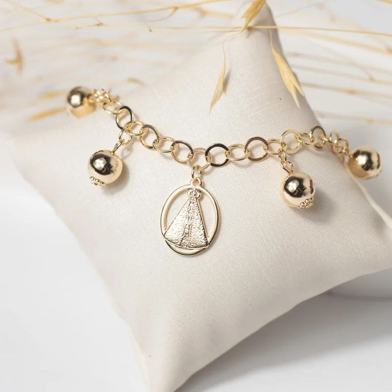 Pulseira Esfera com Nossa Senhora
