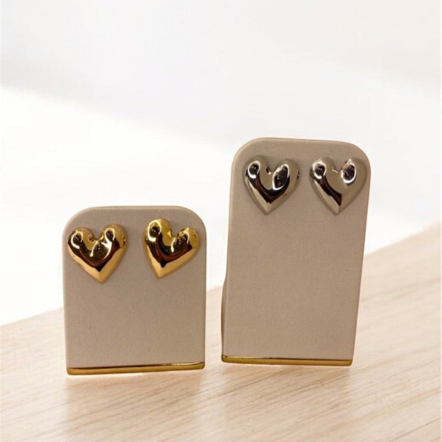 Brinco Coração Chapa Liso
