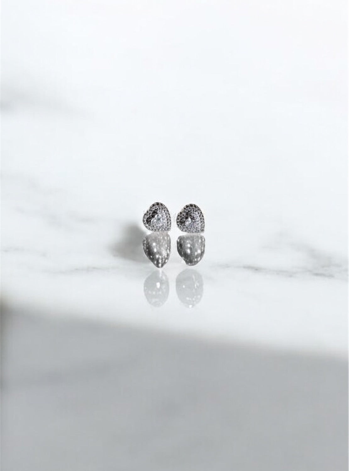 Brinco de Coração Duplo Cravejado