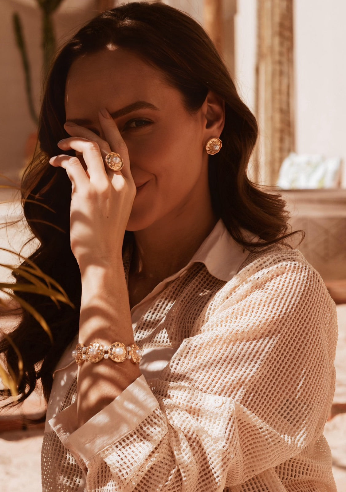 Pulseira Orgânica com Pérola