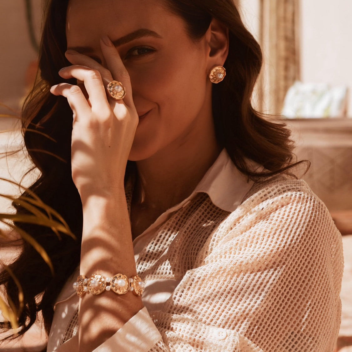 Pulseira Orgânica com Pérola