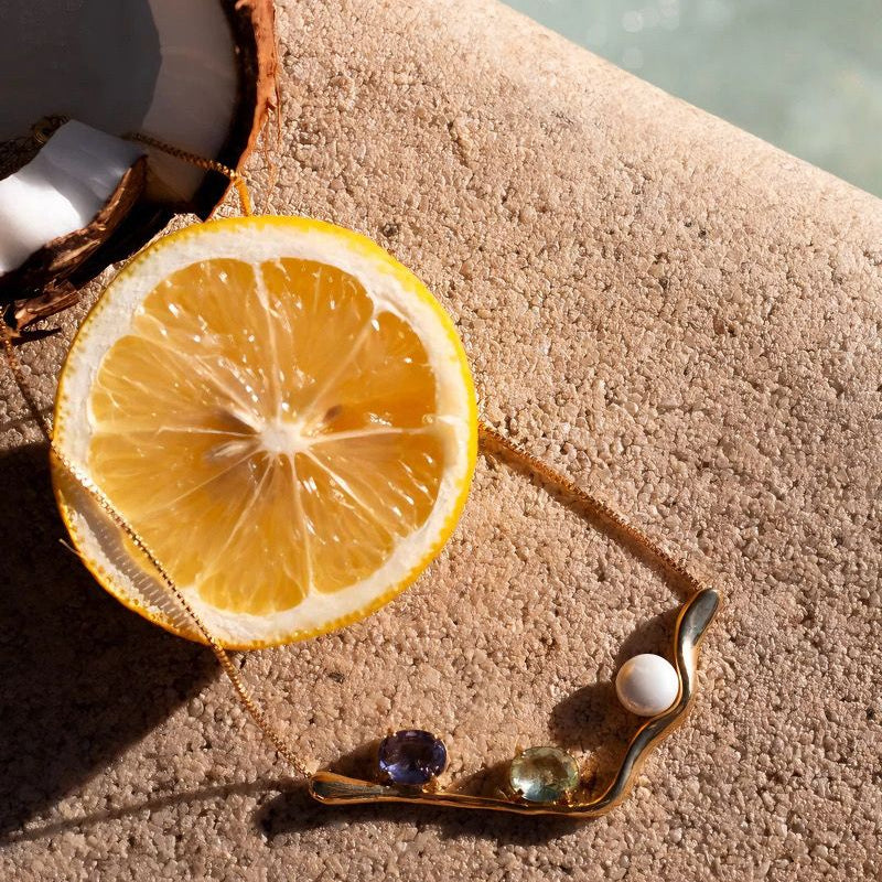 Choker Orgânica com Pedras Naturais