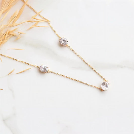 Choker com Pedra Oval Cristal
