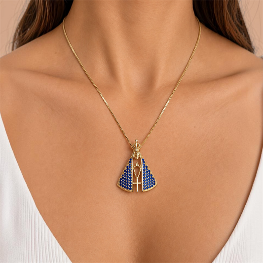 Colar Nossa Senhora Manto Azul