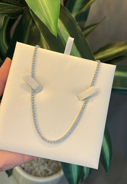 Choker Zircônia Riviera Cristal Branca