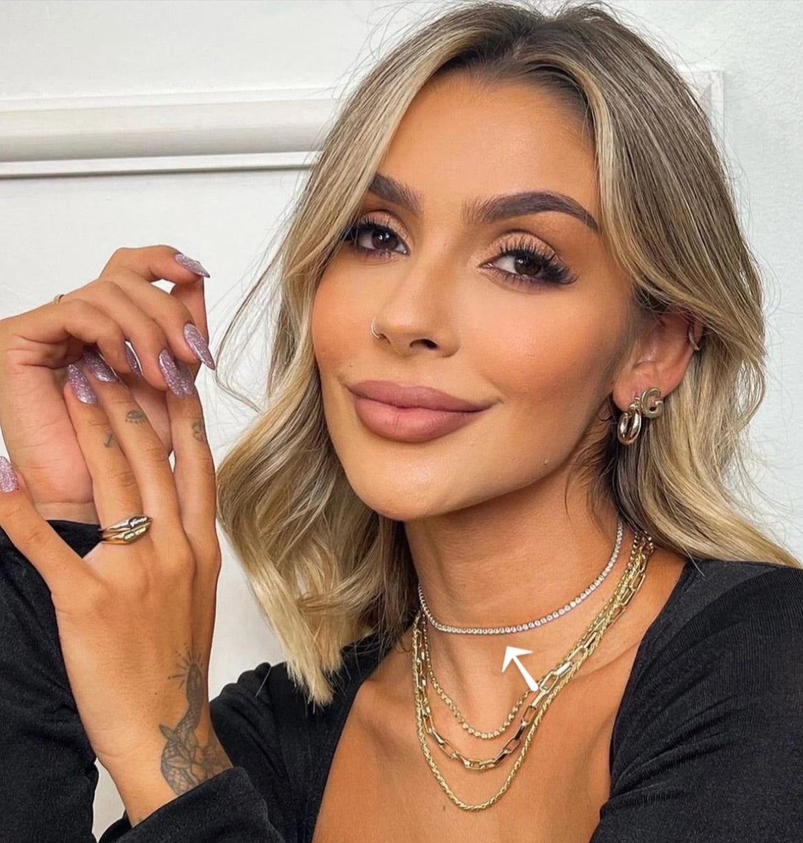 Choker Zircônia Riviera Cristal Branca