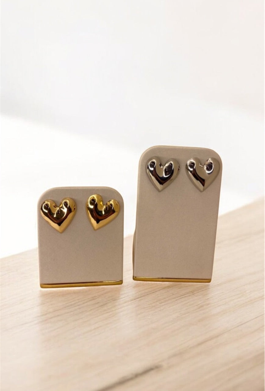 Brinco Coração Chapa Liso