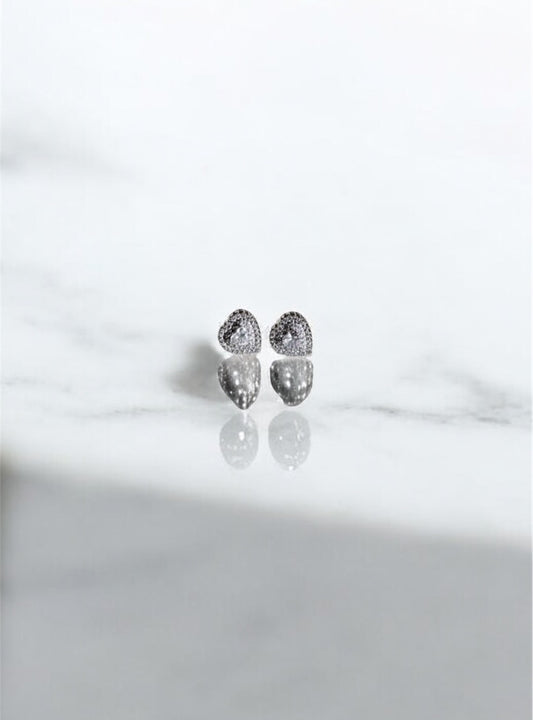 Brinco de Coração Duplo Cravejado