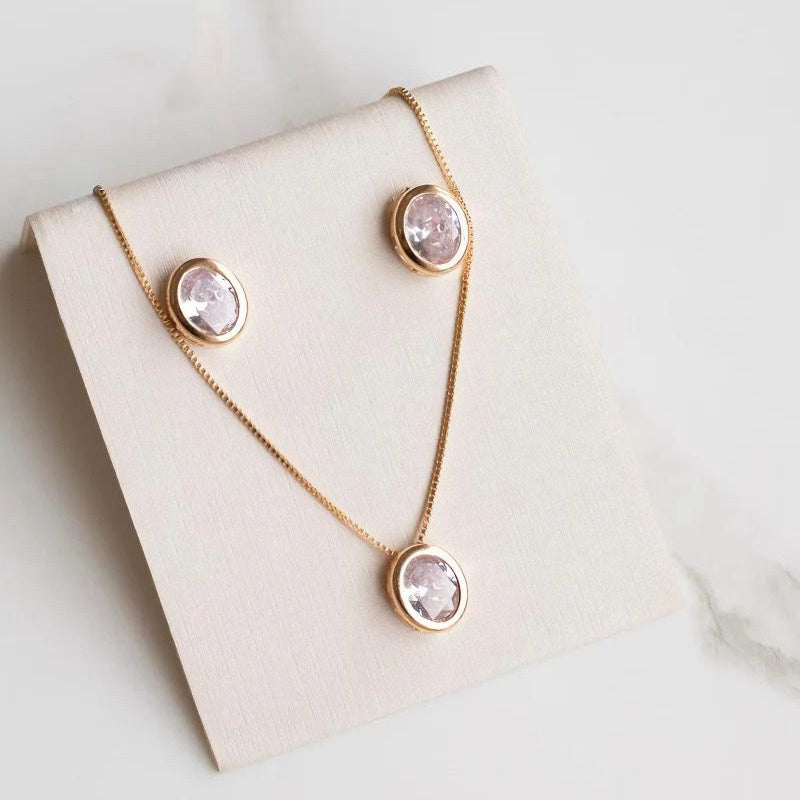 Conjunto Zircônia Oval