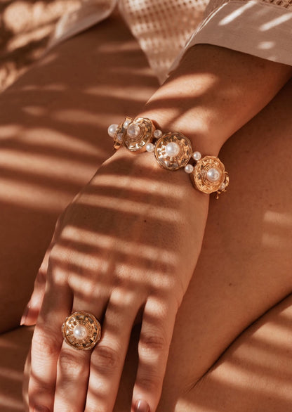 Pulseira Orgânica com Pérola